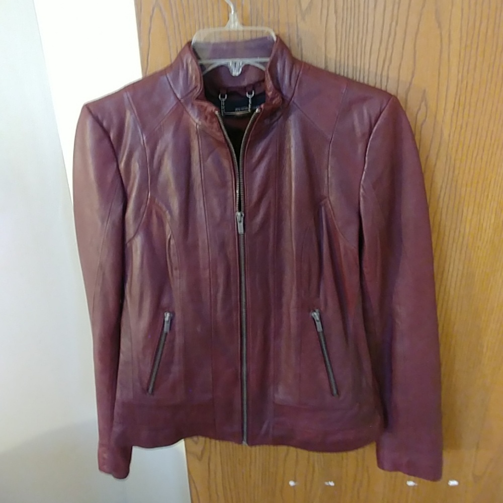 Purple Genuine Wilsons Moto leather jacket